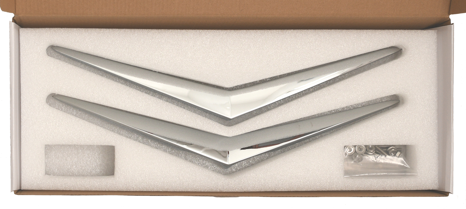 1956 Chevrolet Hood & Trunk Vee (Chrome) - Image 3