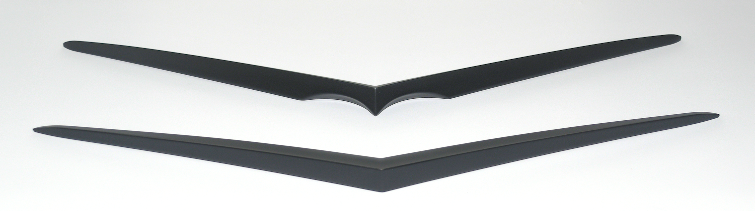 1957 Chevrolet Hood & Trunk Vee (Matte Black) - Image 5